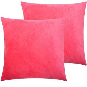 ⛲️SALE- Velvet Pillow Cover, 18" x 18", Hot Pink